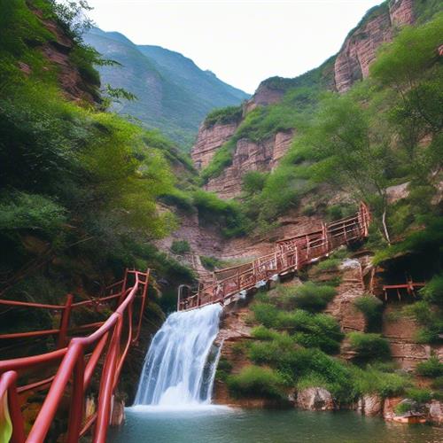 平山红崖谷景区：一湖、九潭九瀑、九峰九谷的自然美景等你来